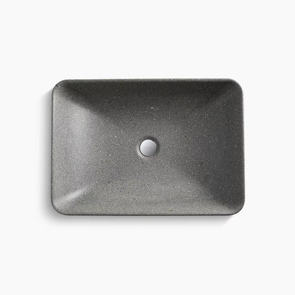 WasteLAB® Vox® 23" rectangular vessel bathroom sink, no overflow