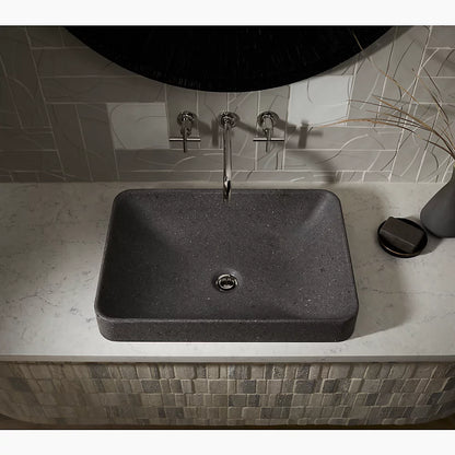 WasteLAB® Vox® 23" rectangular vessel bathroom sink, no overflow
