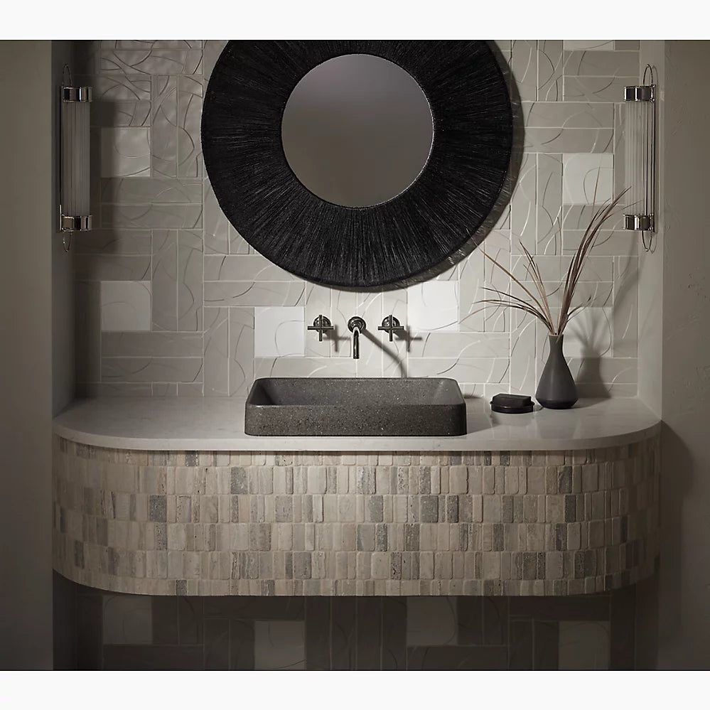 WasteLAB® Vox® 23" rectangular vessel bathroom sink, no overflow