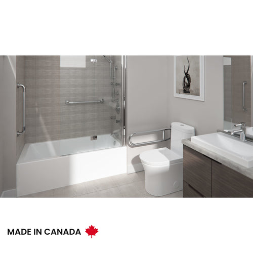 Neptune Astica 3060 IFS AFR ADA Acrylic Alcove Bathtub in White