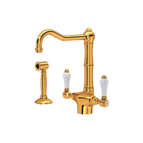 ROHL Acqui® Two Handle Kitchen Faucet With Side Spray