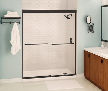 Aura 55-59 x 71 in. 6 mm Sliding Shower Door for Alcove Installation with Clear glass in Chrome