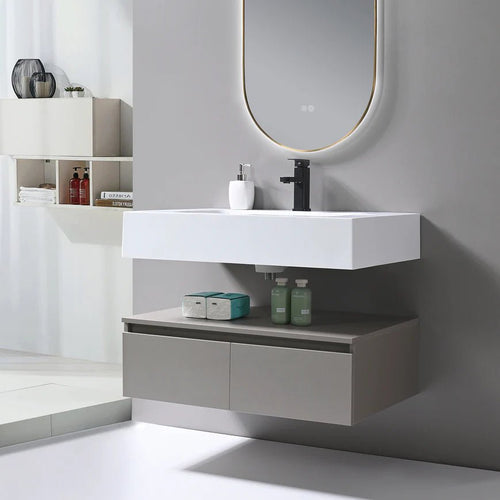 Avenir 32" Wall-Mount Single Sink Bathroom Vanity - Golzar Home