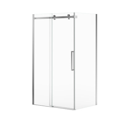 Neptune Axion 3 4 In 8 mm For Corner Installation With Clear Glass In 48 x 32 x 78 3/4-Inch Sliding Shower Door