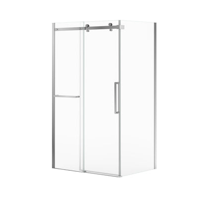 Neptune Axion 3 4 In 8 mm With For Corner Installation With Clear Glass In 48 x 32 x 78 3/4-Inch Sliding Shower Door