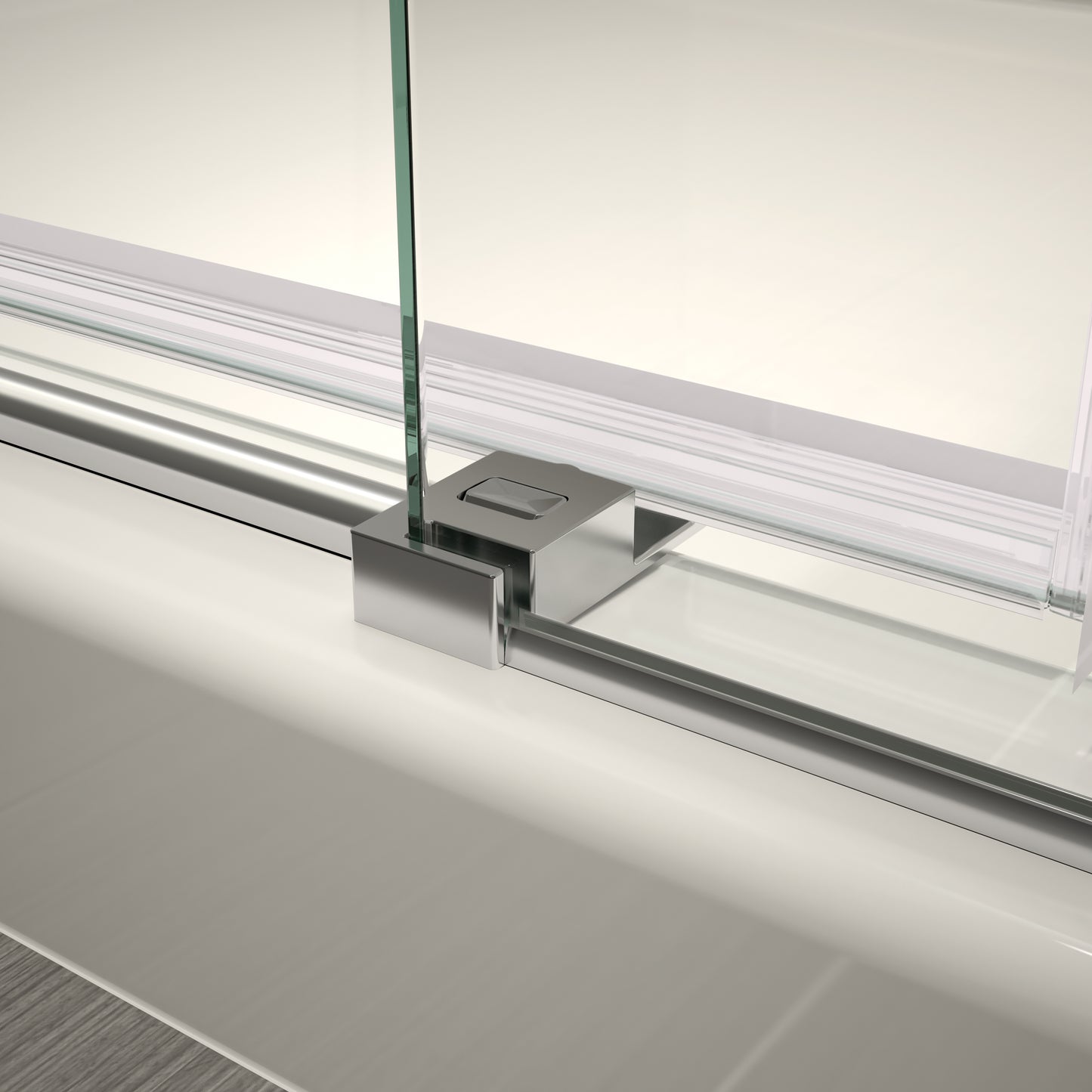 Neptune Axion 44 1/2-47 x 78 3/4 in. 8 mm Sliding Shower Door with Towel Bar for Alcove Installation with Clear glass in Chrome