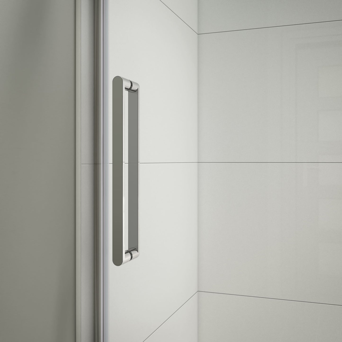 Neptune Axion 44 1/2-47 x 78 3/4 in. 8 mm Sliding Shower Door with Towel Bar for Alcove Installation with Clear glass in Chrome