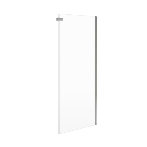 Neptune Axion Return Panel for 32 in. Base with Clear glass in Chrome