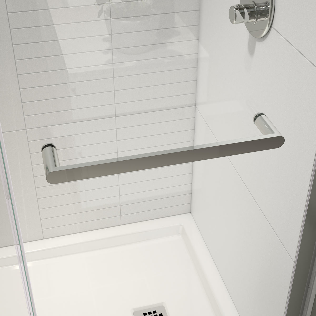 Neptune Axion 3 4 In 8 mm With For Corner Installation With Clear Glass In 48 x 32 x 78 3/4-Inch Sliding Shower Door