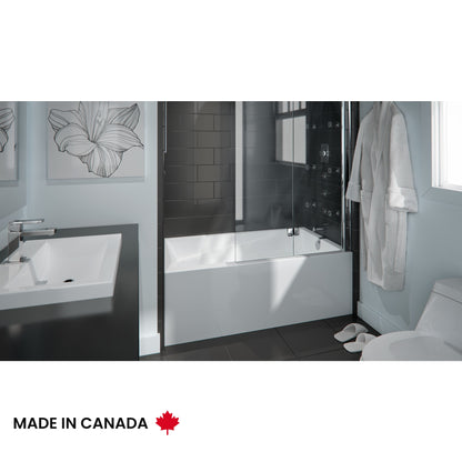 Azea 3260 IFS AFR Acrylic Alcove Left-Hand Drain Bathtub in White