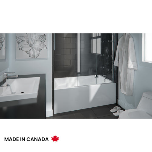 Azea 3260 IFS AFR Acrylic Alcove Left-Hand Drain Bathtub in White