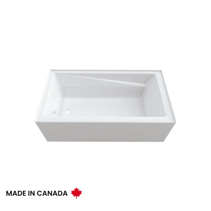 Azea 3260 IFS AFR Acrylic Alcove Left-Hand Drain Bathtub in White