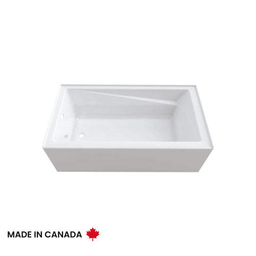 Azea 3260 IFS AFR Acrylic Alcove Left-Hand Drain Bathtub in White