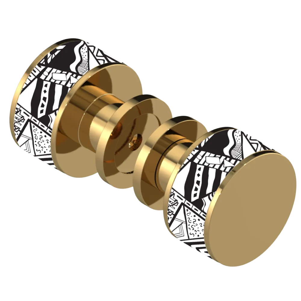 Rubinet Shower Door Knob (set) Gold