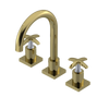 Rubinet Widespread Lav. Set. (less drain) Natural Brass