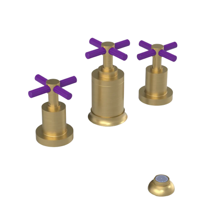 Rubinet Bidet Fitting with Spray, Diverter, and Vacuum Breaker (less drain) Satin Brass