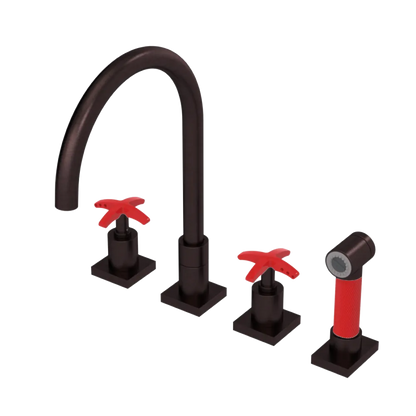 Rubinet Widespread Kitchen Set with Hand Spray Oil Rubbed Bronze