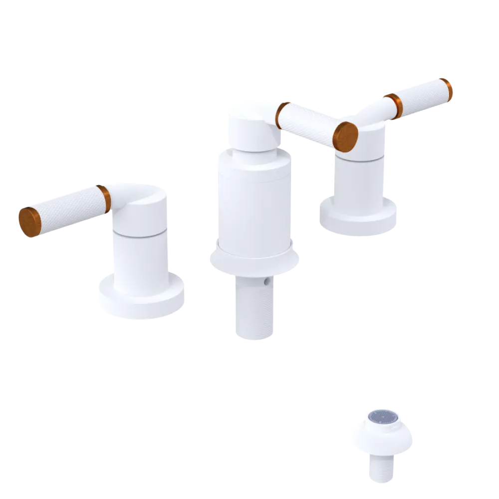Rubinet Bidet Fitting with Spray, Diverter, and Vacum Breaker (Less Drain) Matt White