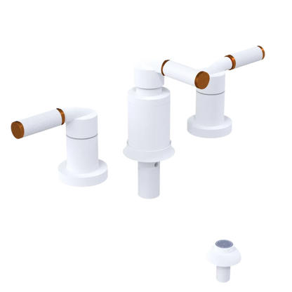Rubinet Bidet Fitting with Spray, Diverter, and Vacum Breaker (Less Drain) Matt White
