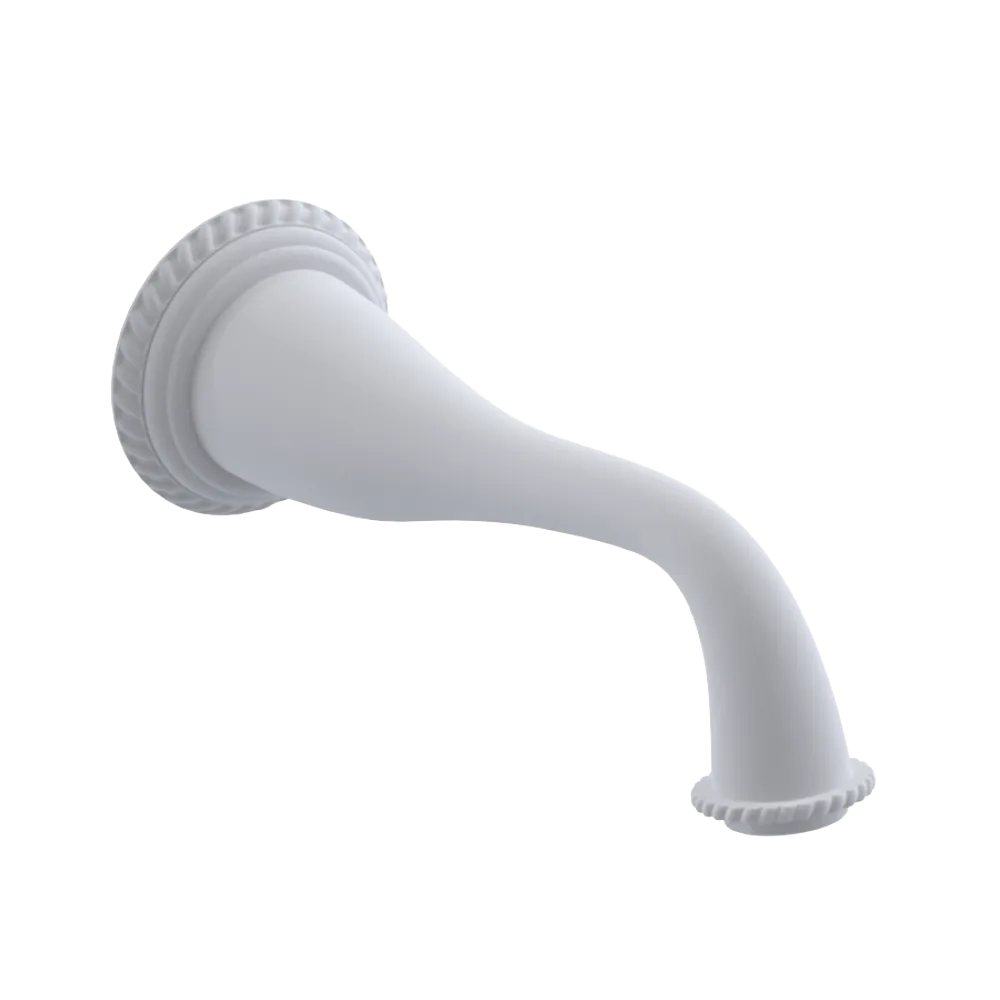 Rubinet Tub Filler Spout Wall Mount Matt White