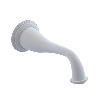 Rubinet Tub Filler Spout Wall Mount Matt White