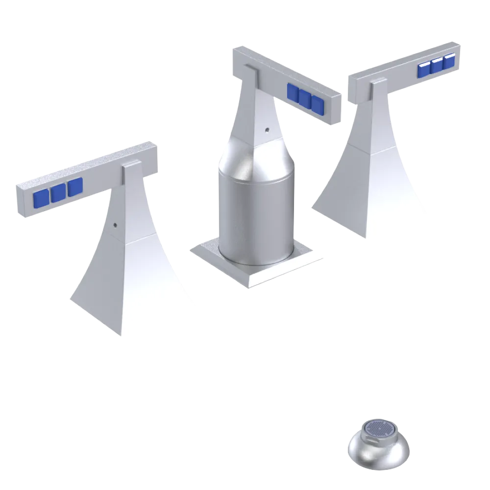 Rubinet Bidet Fitting with Spray, Diverter, and Vacum Breaker (Less Drain) Satin Chrome