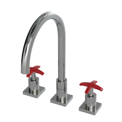 Rubinet Widespread Kitchen Set Satin Nickel