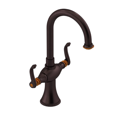 Rubinet Single Hole Dual Handle Lav. Set. (less drain) Oil Rubbed Bronze
