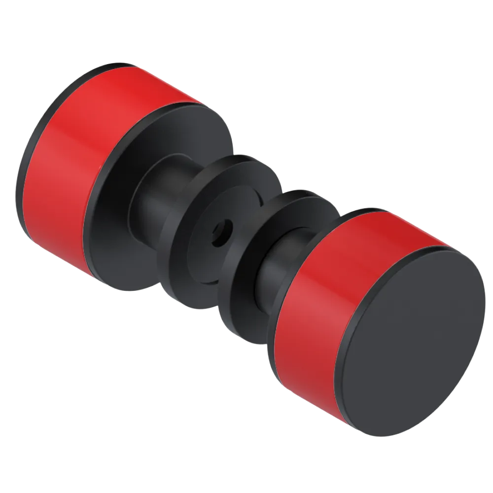 Rubinet Shower Door Knob (set) Matt Black