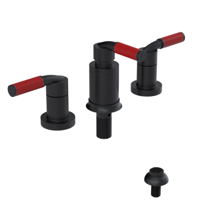 Rubinet Bidet Fitting with Spray, Diverter, and Vacuum Breaker (less drain) Matt Black
