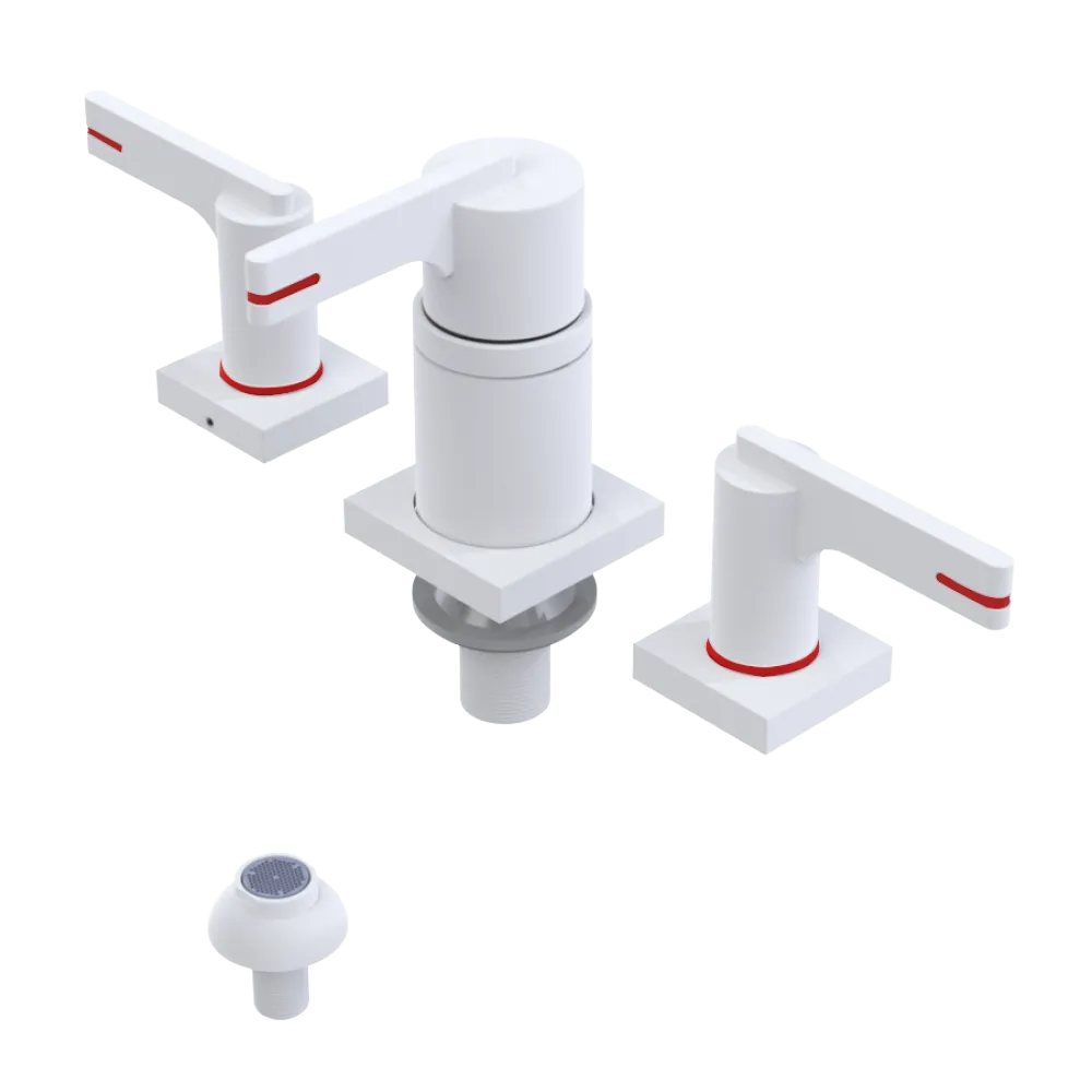 Rubinet Bidet Fitting with Spray, Diverter, and Vacum Breaker (Less Drain) Matt White