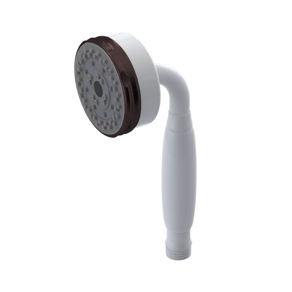 Rubinet 3 Function Hand Held Shower Only White