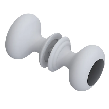 Rubinet Shower Door Knob (set) Matt White