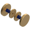 Rubinet Shower Door Knob (set) Satin Gold