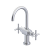 Rubinet Single Hole Dual Handle Lav. Set with LaSalle Spout (less drain) Satin Chrome