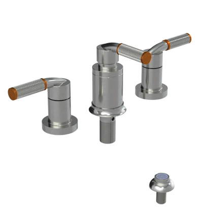 Rubinet Bidet Fitting with Spray, Diverter, and Vacum Breaker (Less Drain) Satin Nickel