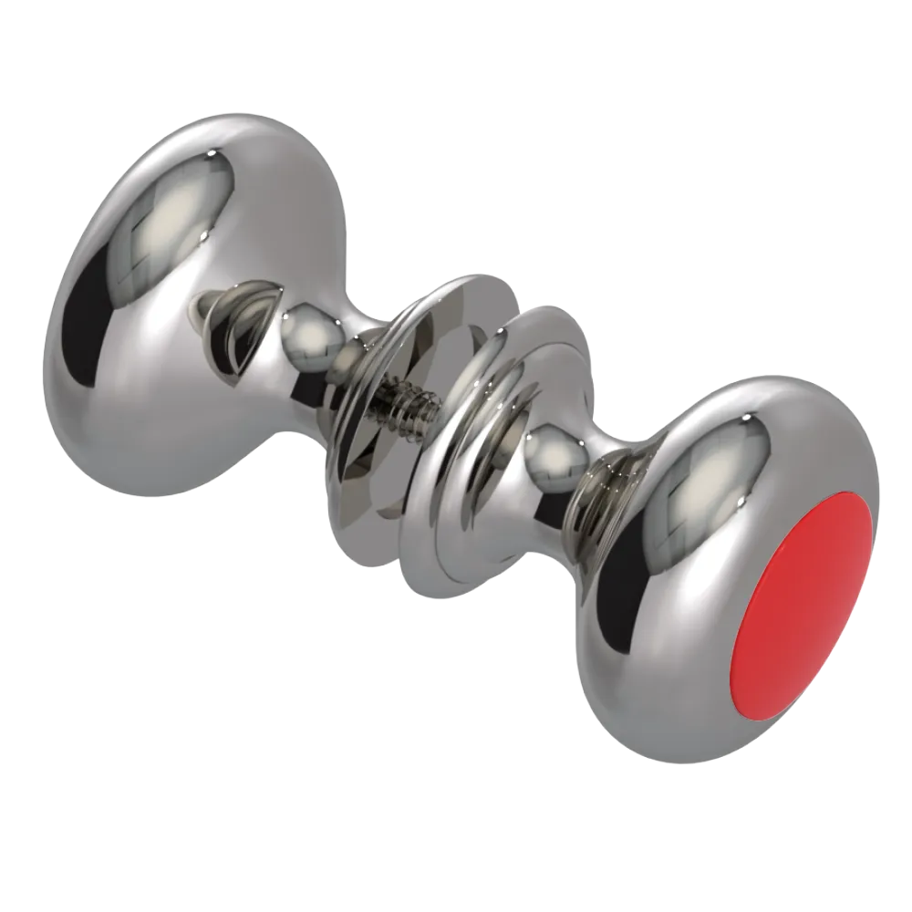 Rubinet Shower Door Knob (set) Polished Nickel