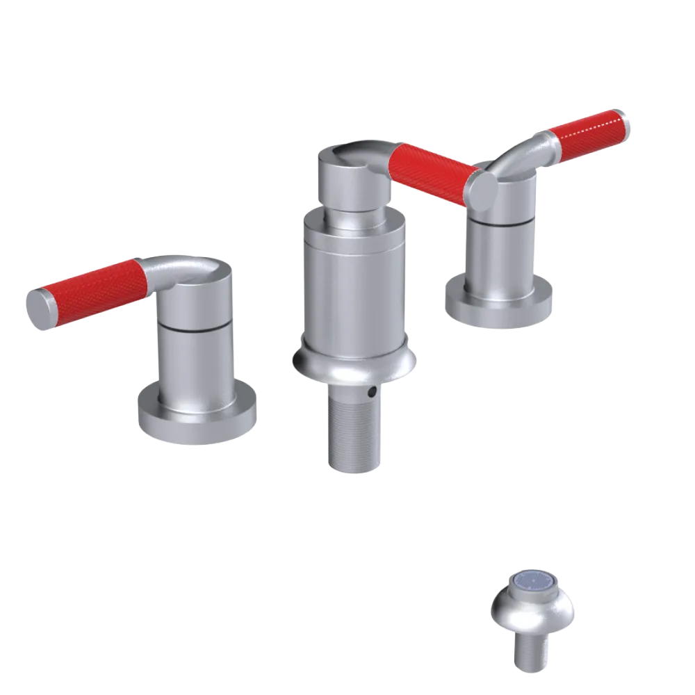 Rubinet Bidet Fitting with Spray, Diverter, and Vacum Breaker (Less Drain) Satin Chrome