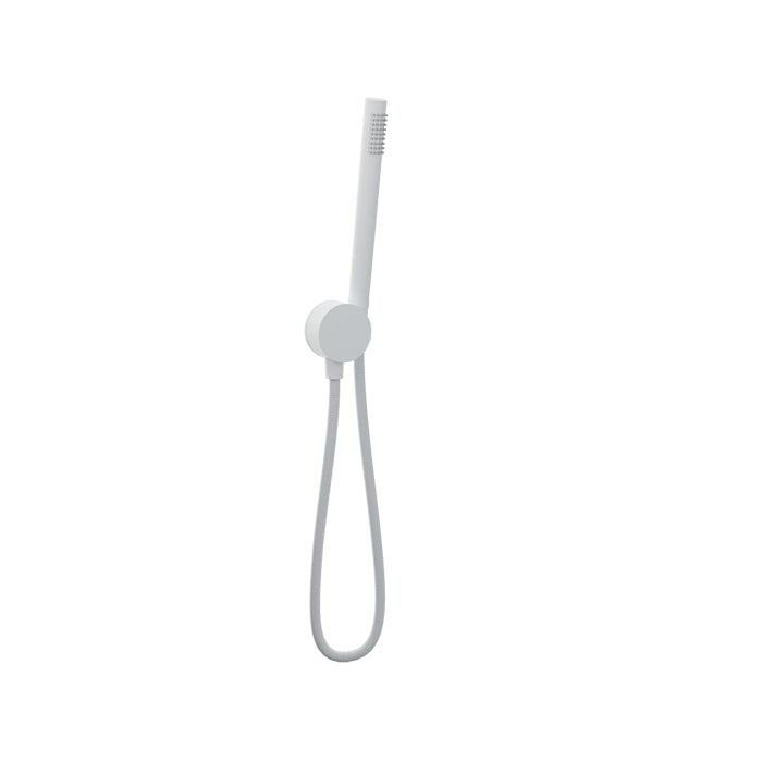 Baril 1-spray anti-limestone hand shower on wall-mounted supply elbow