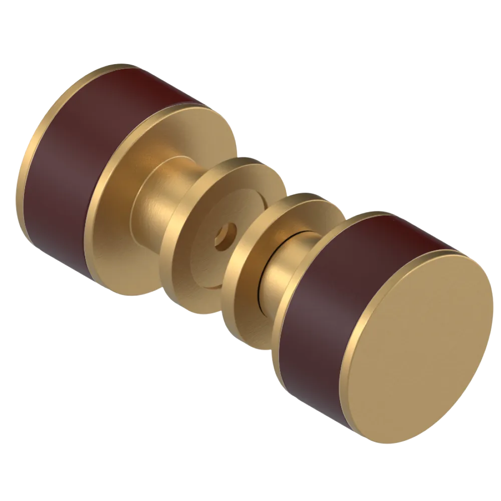 Rubinet Shower Door Knob (set) Satin Gold
