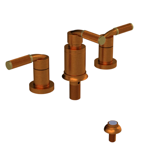 Rubinet Bidet Fitting with Spray, Diverter, and Vacum Breaker (Less Drain) Antique Copper Matt