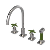 Rubinet Widespread Kitchen Set with Hand Spray Polished Nickel