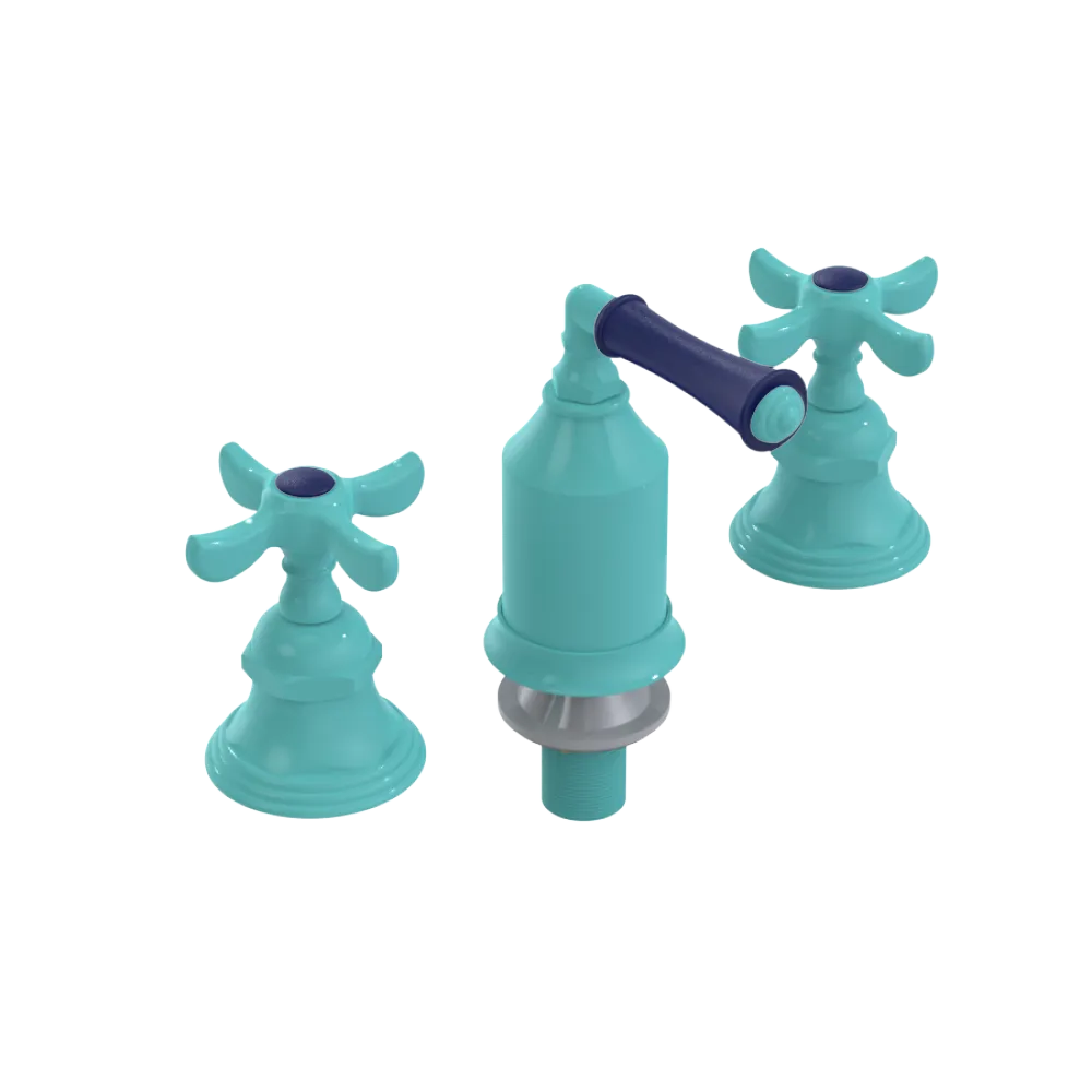 Rubinet Bidet Fitting with Spray, Diverter, and Vacum Breaker (Less Drain) Aqua