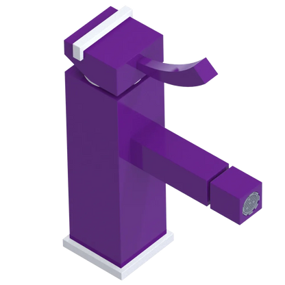 Rubinet Single Control Bidet Fitting (less drain) Purple Haze