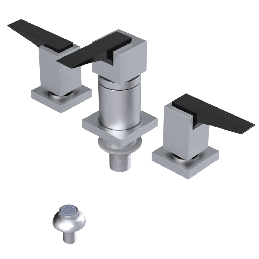 Rubinet Bidet Fitting with Spray, Diverter, and Vacuum Breaker (less drain) Satin Chrome