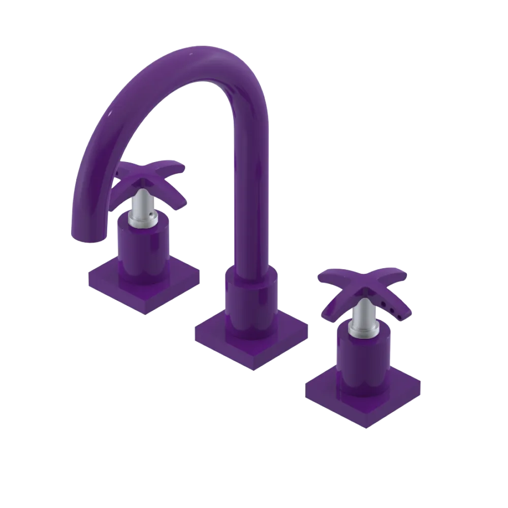Rubinet Widespread Lav. Set. (less drain) Purple Haze
