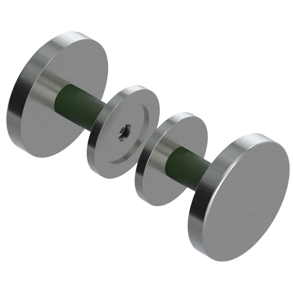 Rubinet Shower Door Knob (set) Satin Nickel