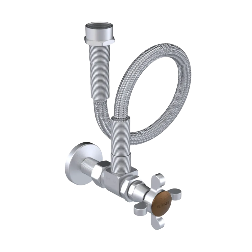 Rubinet Exposed Supply Kit (classic) x2 Satin Chrome