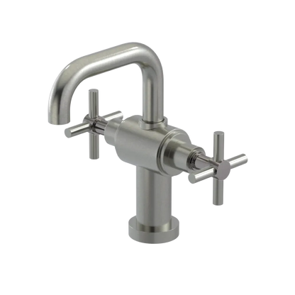 Rubinet Single Hole Dual Handle Lav. Set. (less drain) Satin Nickel