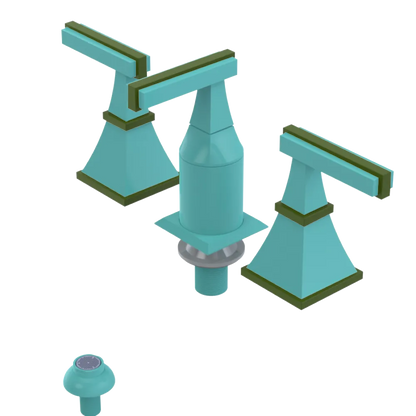 Rubinet Bidet Fitting with Spray, Diverter, and Vacum Breaker (Less Drain) Aqua